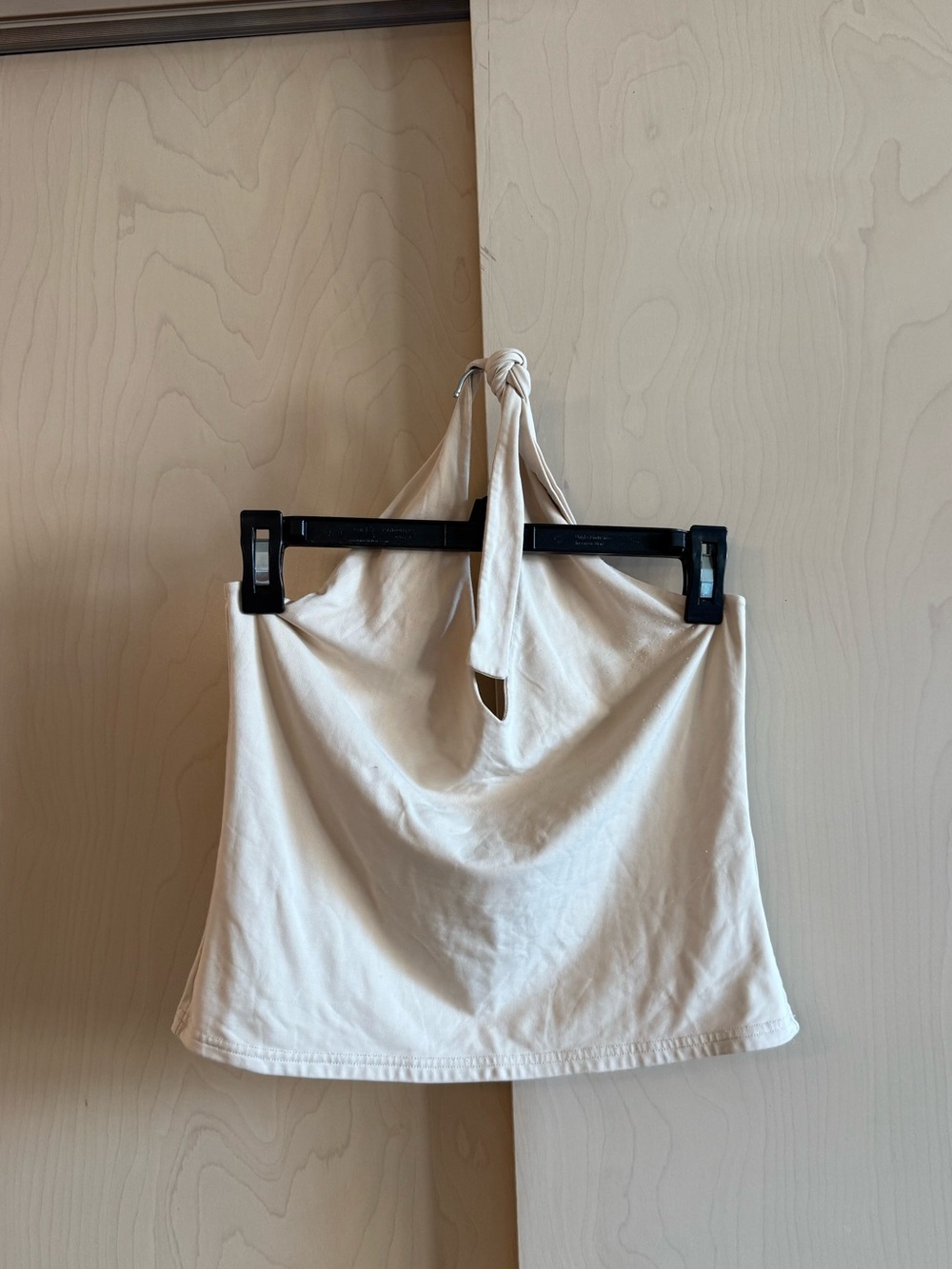 Cream Halter Crop Top
